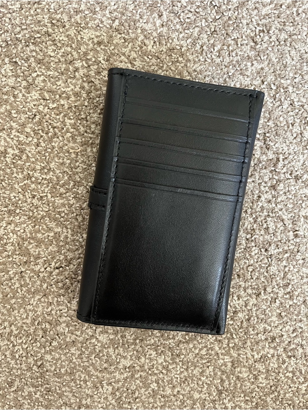 Madewell Black Leather Wallet with Gold Snap Detail The Ring Charm Wallet - Picture 3 of 6